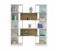 Akiten retail Etagère bibliothèque modulable Rubeus Blanc et Bois