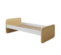 Akiten retail Lit 1 Place 90x200 cm Blanc et Bois