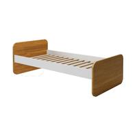 Akiten retail Lit 1 Place 90x200 cm Blanc et Noisette