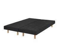 Akiten retail Lot de 2 sommiers tapissiers 70x190 cm Noir