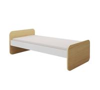 Akiten retail Pack lit avec Matelas 90x190 cm Blanc et Bois