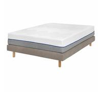 Akiten retail Pack sommier tapissier avec Matelas 140x190 cm Lin