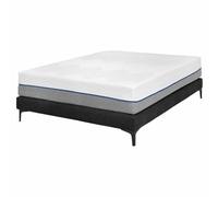 Akiten retail Pack sommier tapissier avec Matelas 140x190 cm Noir