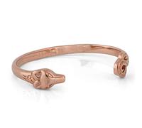 Akitsune Ferus Bracelet | Bijoux de Bras Femmes Hommes Bracelet en Acier Inoxydable Cuff Bracelet Renard Minimaliste Or Rose 60mm