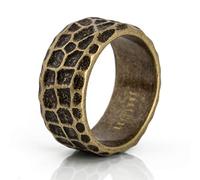 Akitsune Terra Bague | Roche Granit Martel Bague Hommes Acier Inoxydable Concepteur Laiton - US 9