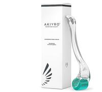 AKIYRO Derma Roller Titanium - Rouleau à micro-aiguilles de 0,30 mm avec étui - Kit de micro-aiguilles pour le visage, le cuir chevelu et le corps - Appareil de micro-aiguilles à la maison pour homme