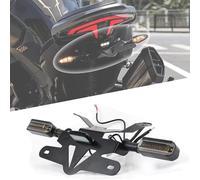 AKJFFZH Éliminateur D'aile Arrière Universel pour Moto Compatible avec CF-Moto 800nk Nk800 Support De Plaque D'immatriculation De Moto Et Feux De Clignotants LED, Accessoires Légers en Métal