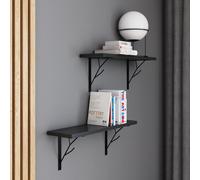 AKKE Anthracite Étagère suspendue TREE moderne LOFT-style L x l : 70 x 20 cm