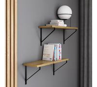 AKKE Artisan chêne Étagère à suspendre GINO-II moderne LOFT-style LxB : 70x20 cm