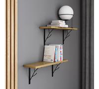 AKKE Artisan chêne Étagère suspendue TREE moderne LOFT-style LxB : 60x20 cm