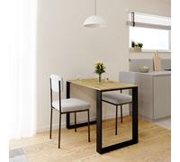 AKKE Artisan chêne table LOFT avec pieds noirs LxlxH : 80x60x75 cm