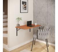 AKKE aulne table murale pliante avec angles argentés-satinés Lxl : 70x50 cm
