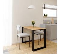 AKKE Bavaria Hêtre LOFT Table avec pieds noirs LxlxH : 90x50x75 cm