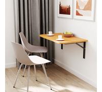 AKKE Bavaria Table murale pliante en hêtre avec coins arrondis Lxl : 50x50 cm