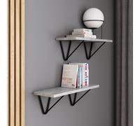 AKKE Béton Étagère suspendue WIRE moderne LOFT-style Lxl : 60x20 cm