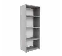 AKKE Bibliothèque Étagère De Rangement À 4 Niveau sur Pieds 120 x 50 x 25 cm Meuble pour Bureau Planche De Meuble Laminée