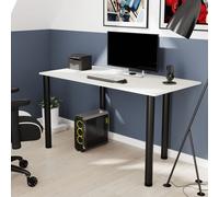 AKKE Blanc Craft Bureau avec pieds noirs LxlxH : 100x60x74 cm