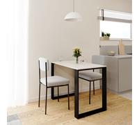 AKKE Blanc Craft LOFT Table avec pieds noirs LxlxH : 60x50x75 cm