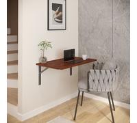 AKKE Caravaggio Table murale pliante avec angles argentés-satinés Lxl : 80x60 cm