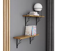 AKKE chêne ancien Étagère suspendue TREE moderne LOFT-style Lxl : 80x20 cm