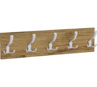 AKKE chêne ancien Portemanteau horizontal petit crochet ALU lxH : 60x15 cm