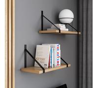 AKKE chêne clair Étagère à suspendre GINO moderne LOFT-style LxB : 60x20 cm