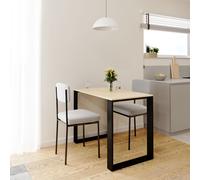 AKKE érable LOFT table avec pieds noirs LxlxH : 80x60x75 cm