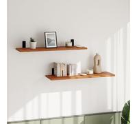 AKKE Étagère Murale - Étagère Flottante - 50 cm - Panneau en Bois et Métal - Loft Breto Le Caravage