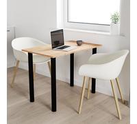 AKKE Gold Craft table avec pieds noirs LxlxH : 110x65x74 cm
