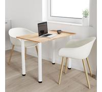 AKKE Gold Craft Table de salle à manger avec pieds blancs LxlxH : 70x50x74 cm