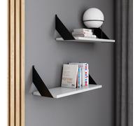 AKKE gris clair Étagère suspendue FLAT moderne LOFT-style Lxl : 50x20 cm