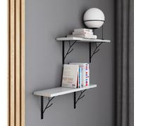 AKKE gris clair Étagère suspendue TREE moderne LOFT-style Lxl : 80x20 cm