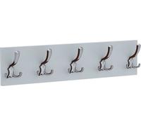 AKKE gris clair Portemanteau horizontal petit CHROME crochets l x h : 70 x 15 cm