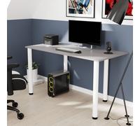 AKKE Light Graphite Bureau avec pieds blancs LxlxH : 120x60x74 cm