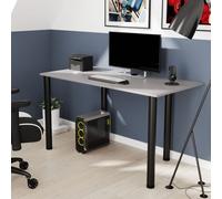 AKKE Light Graphite Bureau avec pieds noirs LxlxH : 100x50x74 cm