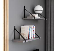 AKKE Light Graphite Étagère suspendue GINO moderne style LOFT LxB : 80x20 cm