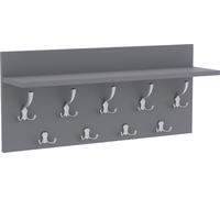 AKKE Light Graphite Horizontaler Garderobe VERTI - ALU haken BxH : 90x40 cm