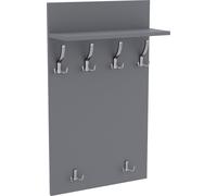 AKKE Light Graphite Panneau d'armoire MAXI - crochets CHROM LxH : 60x100 cm