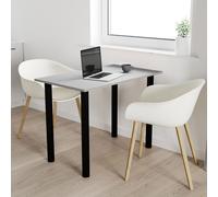 AKKE Light Graphite Table avec pieds noirs LxlxH : 80x50x74 cm
