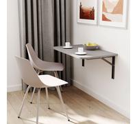 AKKE Light Graphite Table murale pliante avec coins arrondis Lxl : 90x50 cm