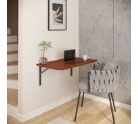 AKKE Locarno table murale pliante avec angles argentés-satinés Lxl : 90x40 cm