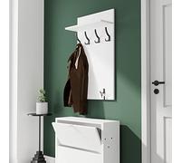 AKKE Maxi Portemanteau Portemanteau mural Panneaux muraux Porte-manteau Barre de penderie Crochet de vêtement Pour vestiaire Meubles pour vestiaires Couloir 90 cm x 60cm