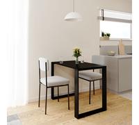AKKE Noir Table LOFT avec pieds noirs LxlxH : 50x50x75 cm