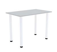 AKKE Table à Manger avec Pieds Blancs Table de Salle à Manger Cuisine ou Bureau 100 cm x 50 cm