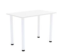 AKKE Table à Manger avec Pieds Blancs Table de Salle à Manger Cuisine ou Bureau 110 cm x 65 cm