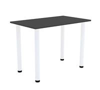 AKKE Table à Manger avec Pieds Blancs Table de Salle à Manger Cuisine ou Bureau 60 cm x 50 cm