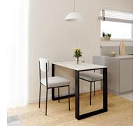 AKKE Table à Manger Table de Cuisine Artisanat Blanc 120x60cm