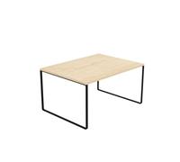 AKKE Table Basse Rectangulaire avec Pieds en Métal Plateau Laminé Hauteur 55 cm Table De Salon Style Loft Crespo
