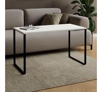 AKKE Table Basse Rectangulaire avec Pieds en Métal Plateau Laminé Hauteur 55 cm Table De Salon Style Loft Crespo