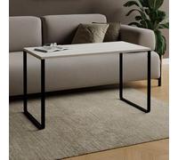 AKKE Table Basse Rectangulaire avec Pieds en Métal Plateau Laminé Hauteur 55 cm Table De Salon Style Loft Crespo